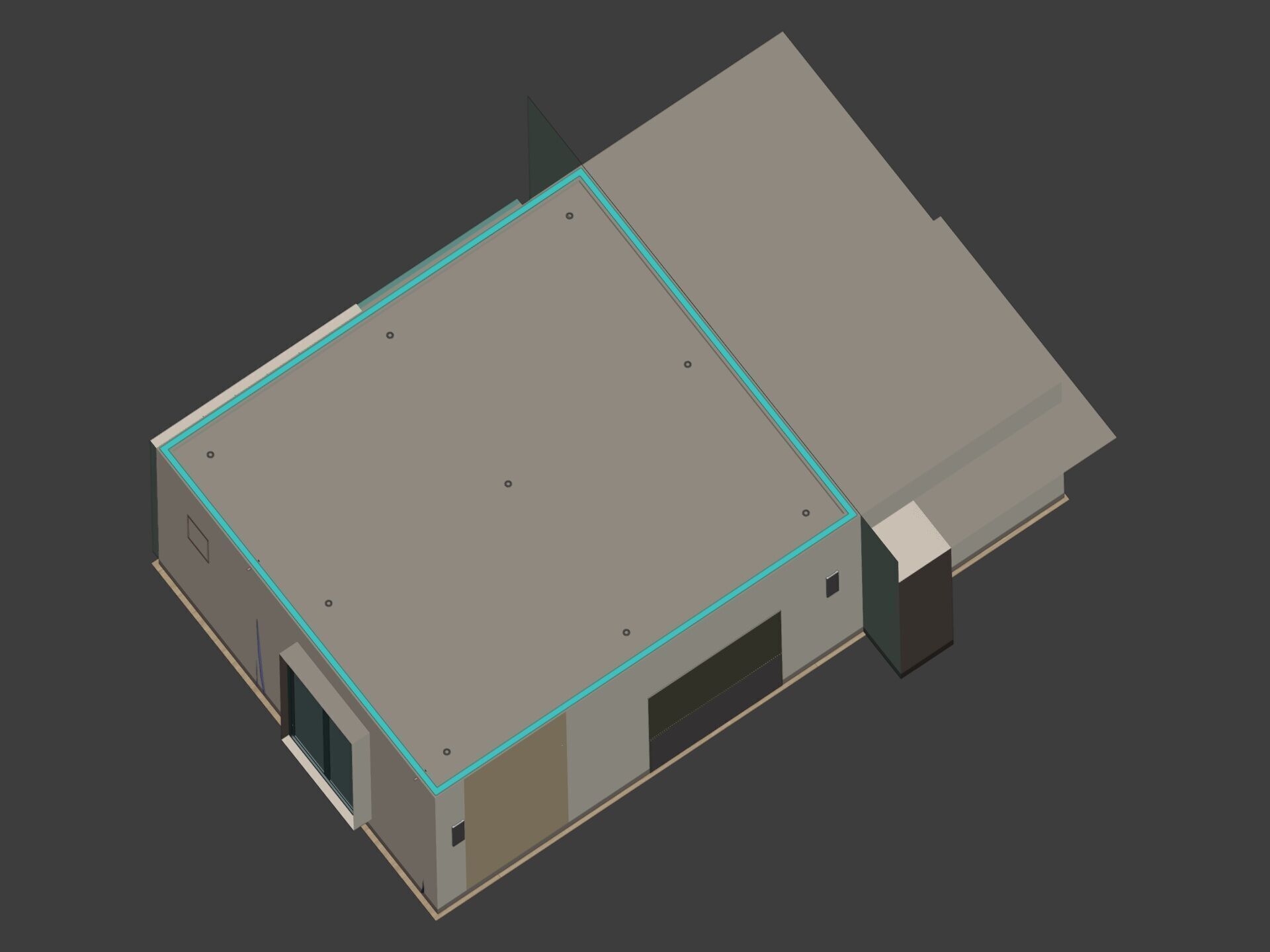 Hotel Room - Bedroom - Bed Room -- Arm Chair - Nightstand - TV 3D model_12