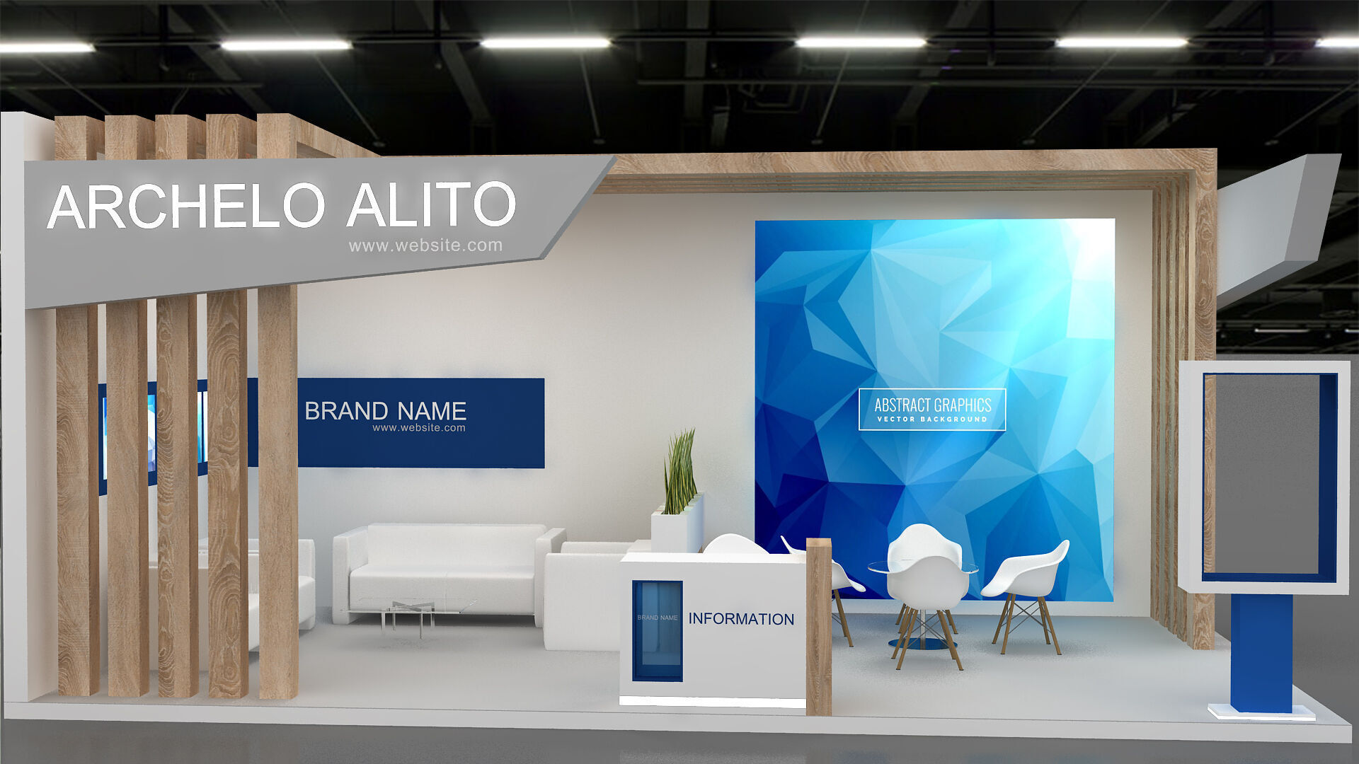 3d booth exhibition 3D model_3