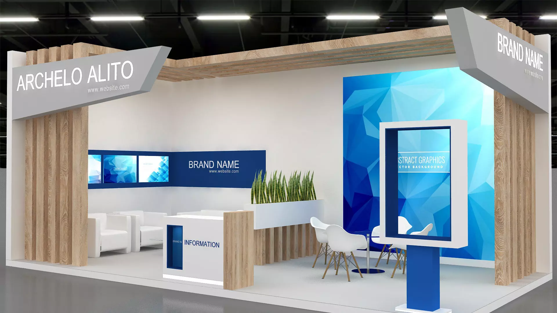 3d booth exhibition 3D model_0