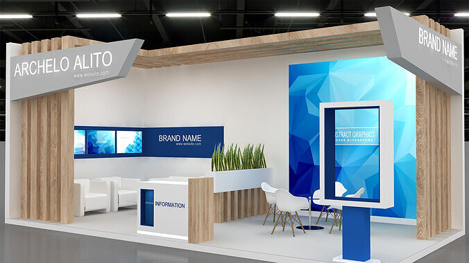 3d booth exhibition 3D model