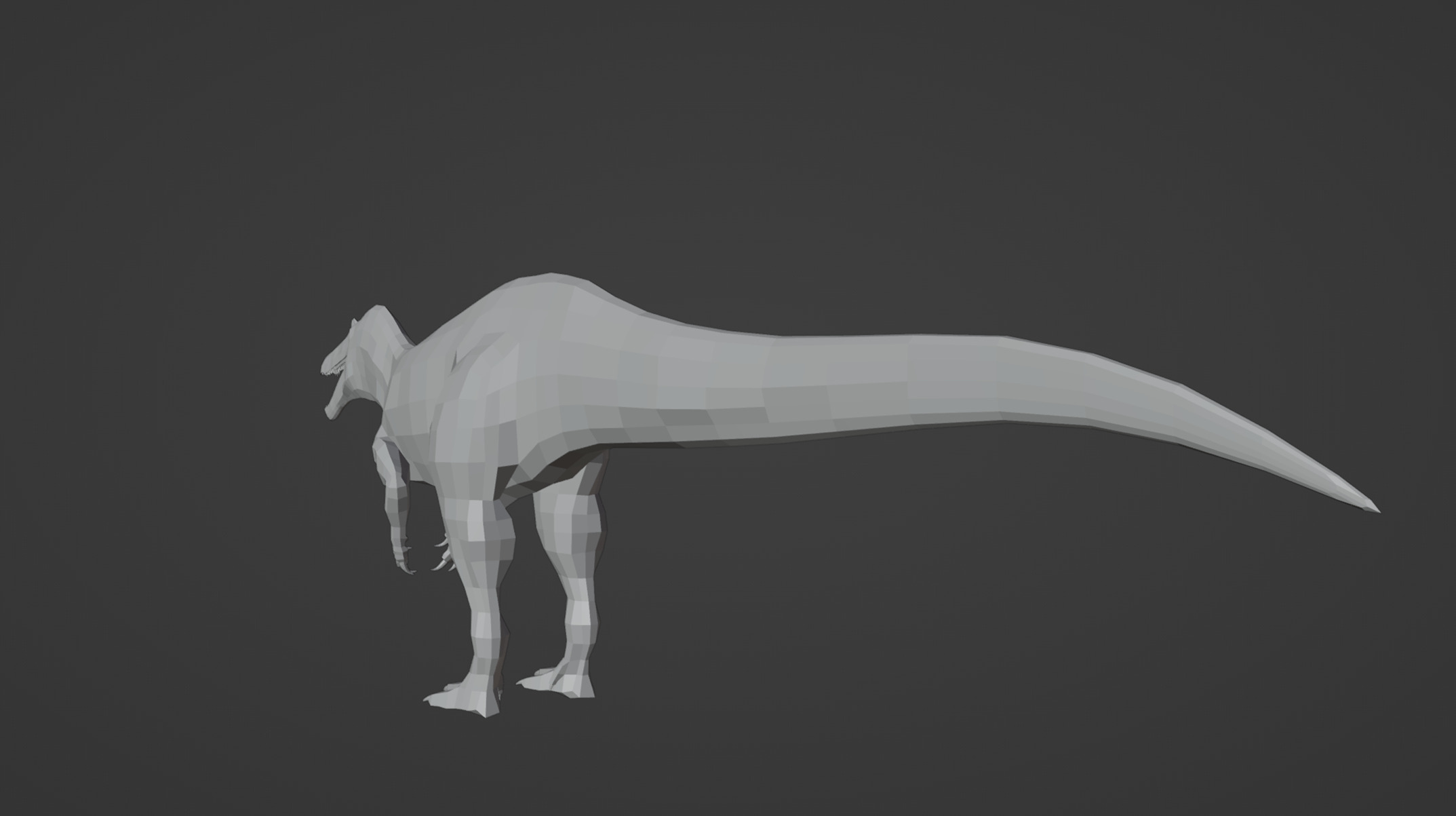 Low-Poly Suchomimus Low-poly 3D model_4