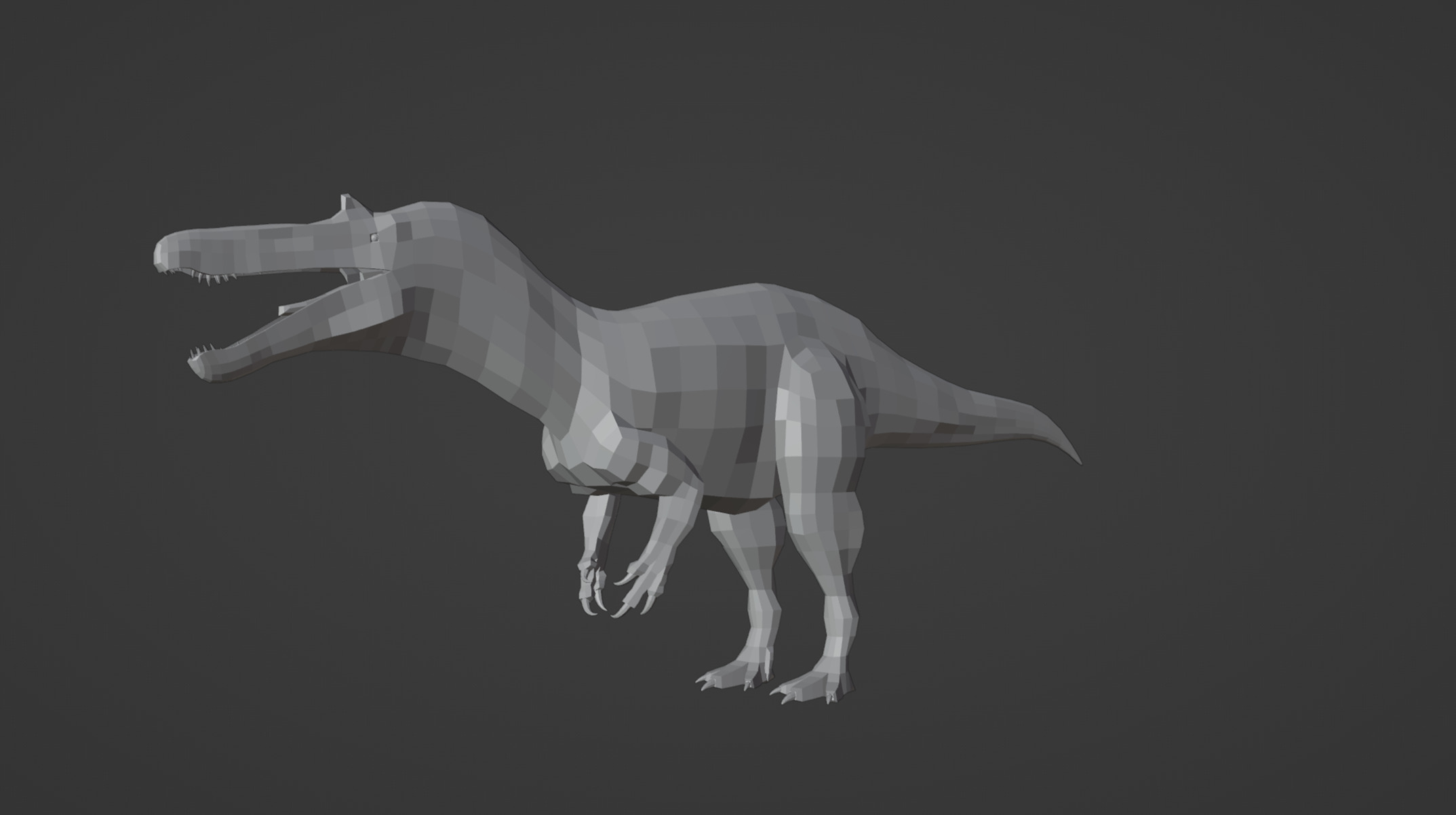 Low-Poly Suchomimus Low-poly 3D model_3