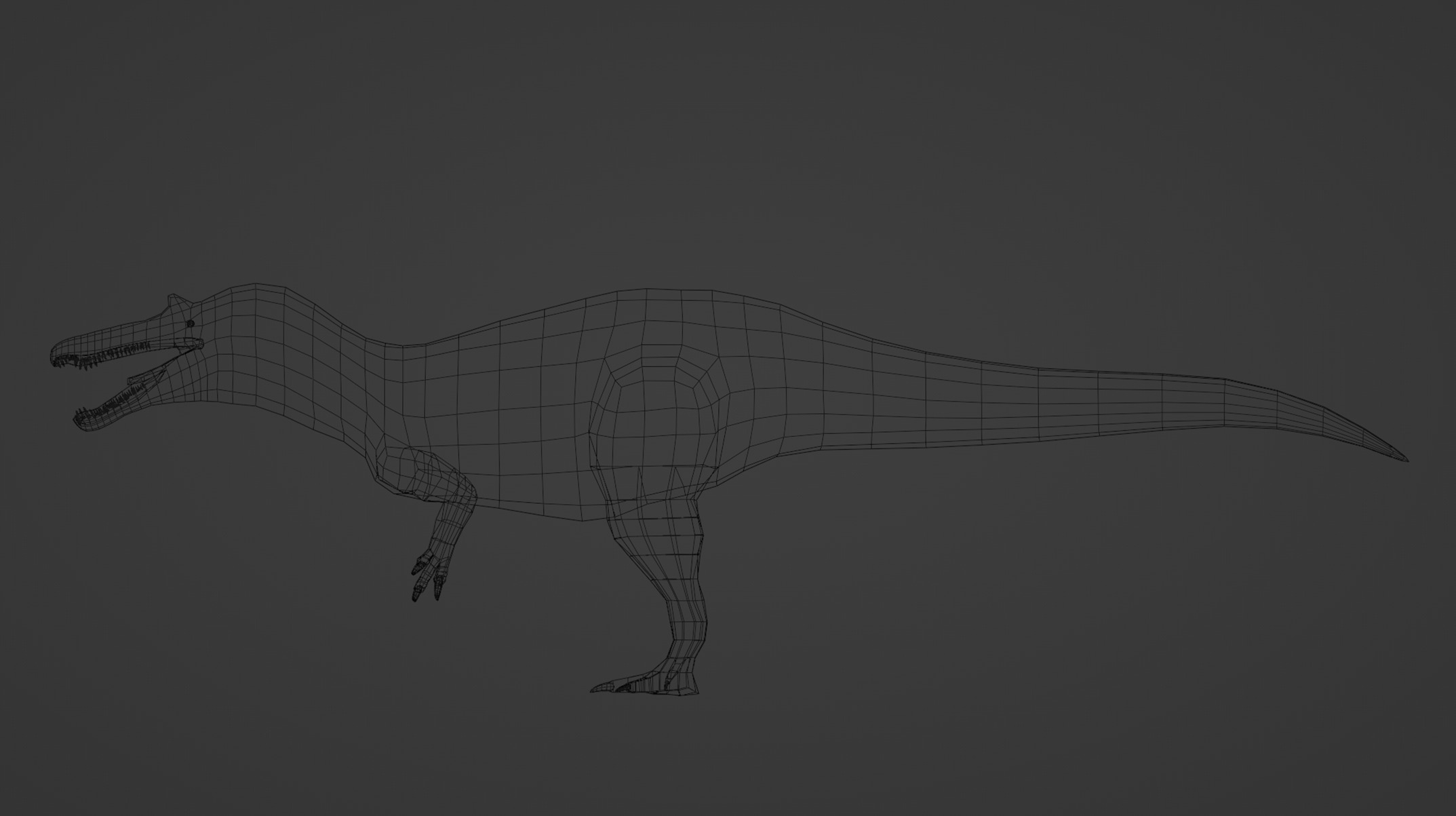 Low-Poly Suchomimus Low-poly 3D model_5