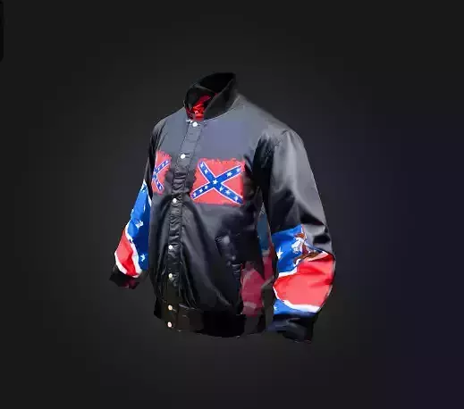  Vintage Confederate Bomber Jacket  Realistic Game-Ready Model 