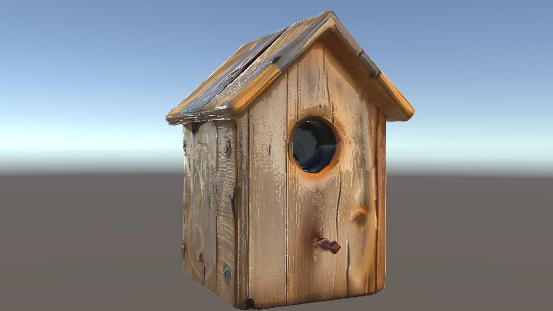 Rustic Wooden Birdhouse Model Pack Low-poly 3D model_35