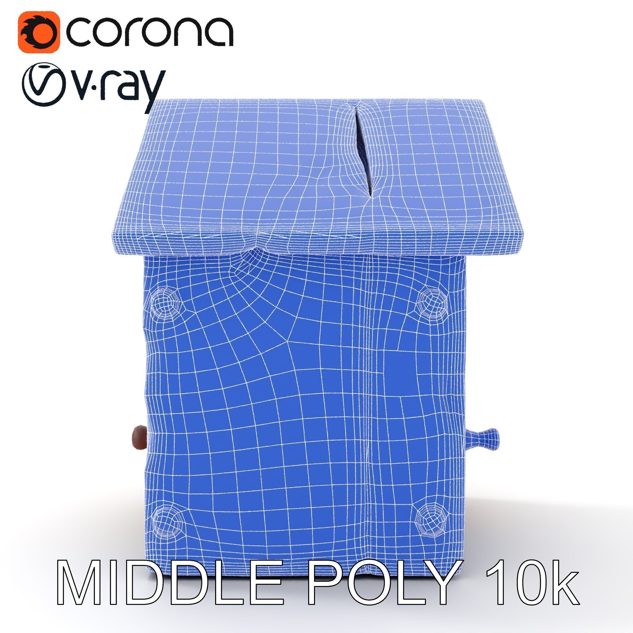 Rustic Wooden Birdhouse Model Pack Low-poly 3D model_28