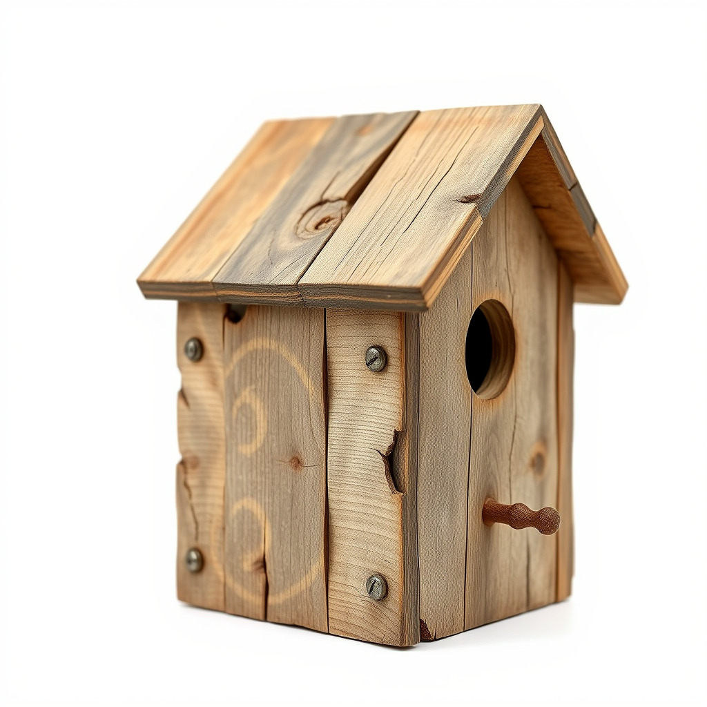 Rustic Wooden Birdhouse Model Pack Low-poly 3D model_3