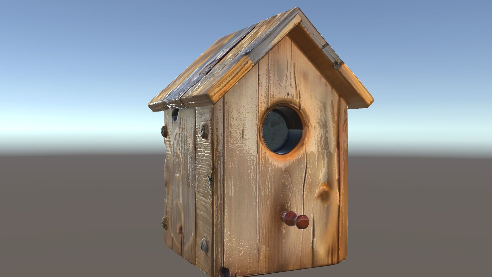 Rustic Wooden Birdhouse Model Pack Low-poly 3D model_34