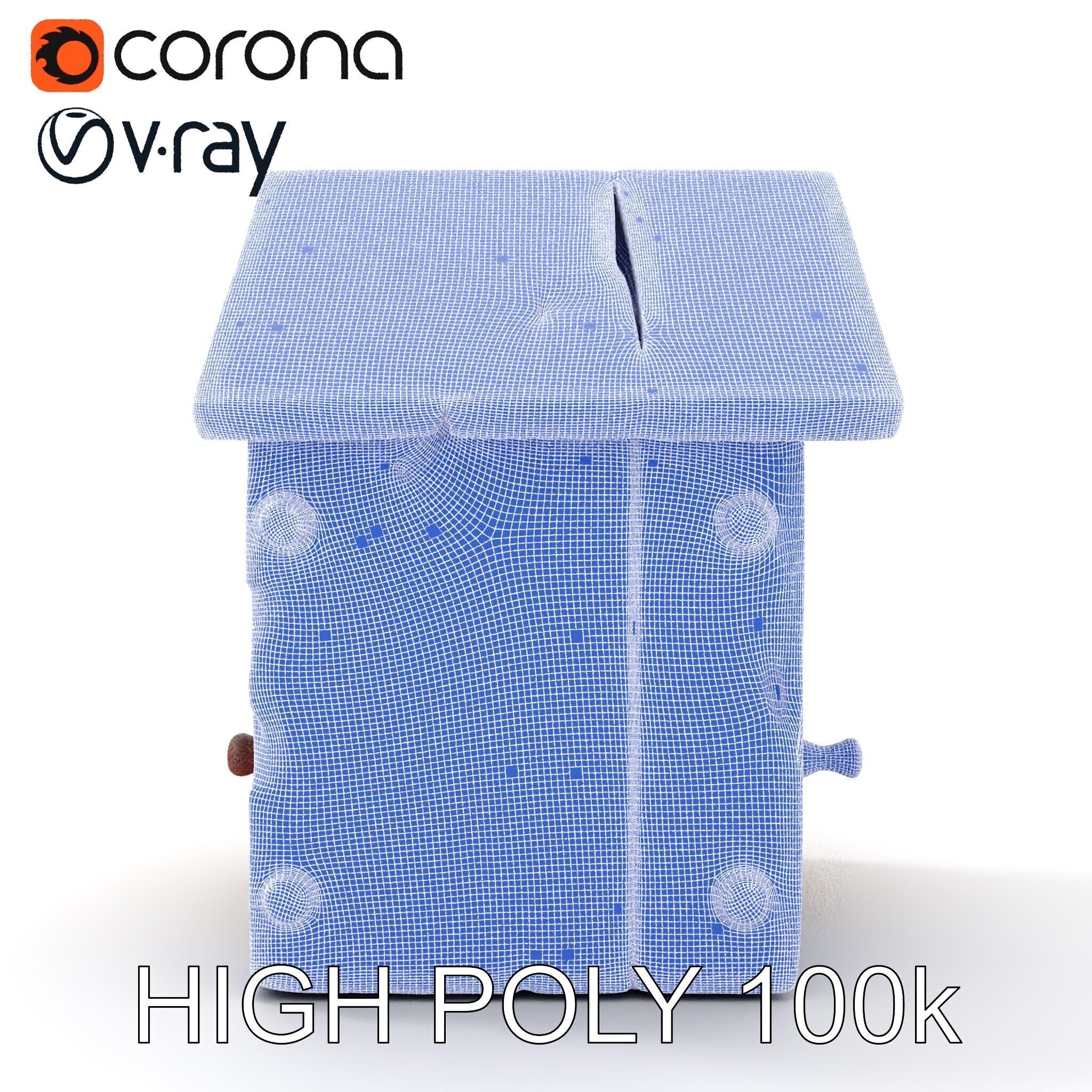 Rustic Wooden Birdhouse Model Pack Low-poly 3D model_27