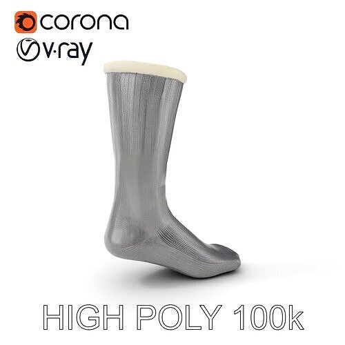 Cozy Winter Sock D Model Pack Low-poly 3D model