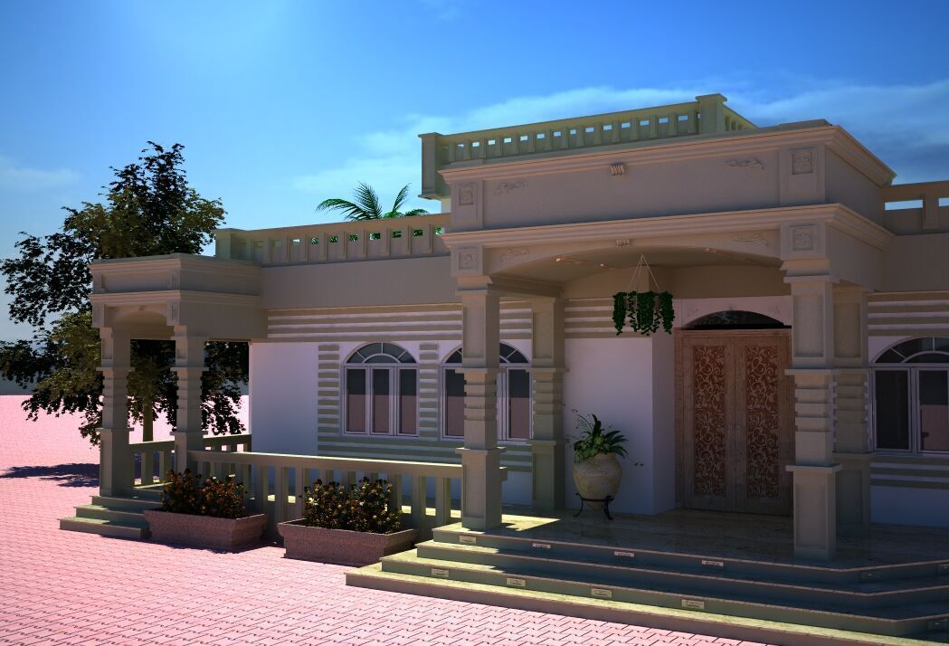 Classic One-Story Villa Project A121 3D Model Render 3D model_2