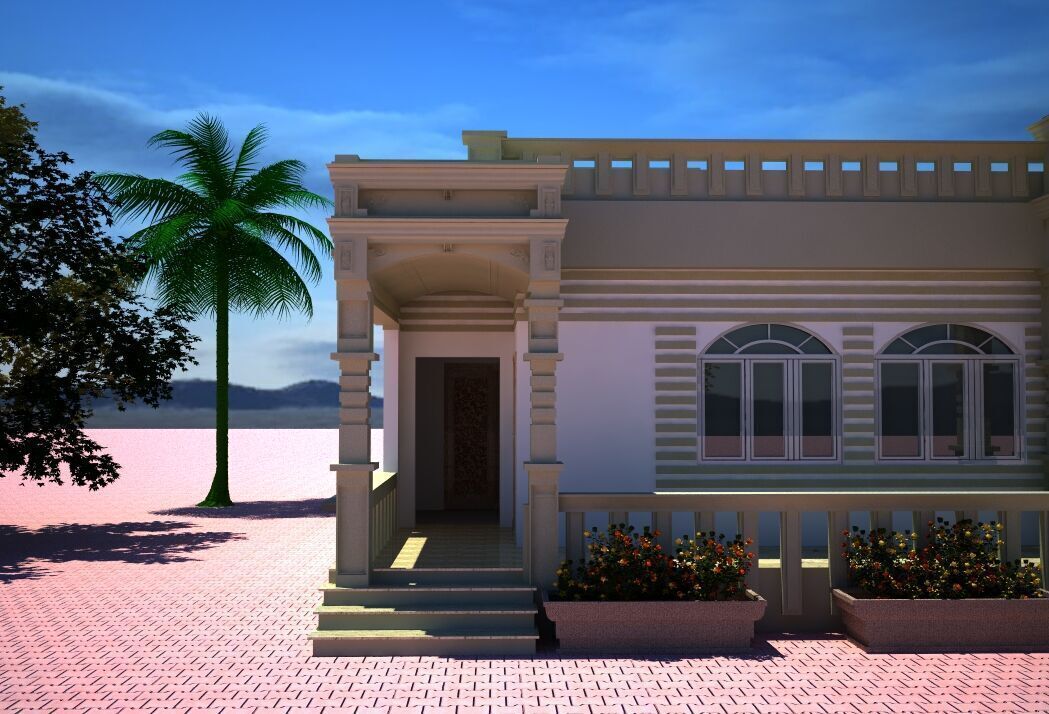 Classic One-Story Villa Project A121 3D Model Render 3D model_1