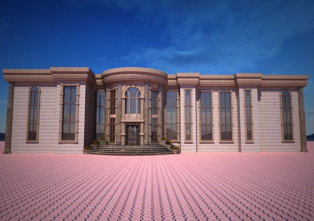 Luxury Classical Villa Project A120 3D Model Render 3D model_1