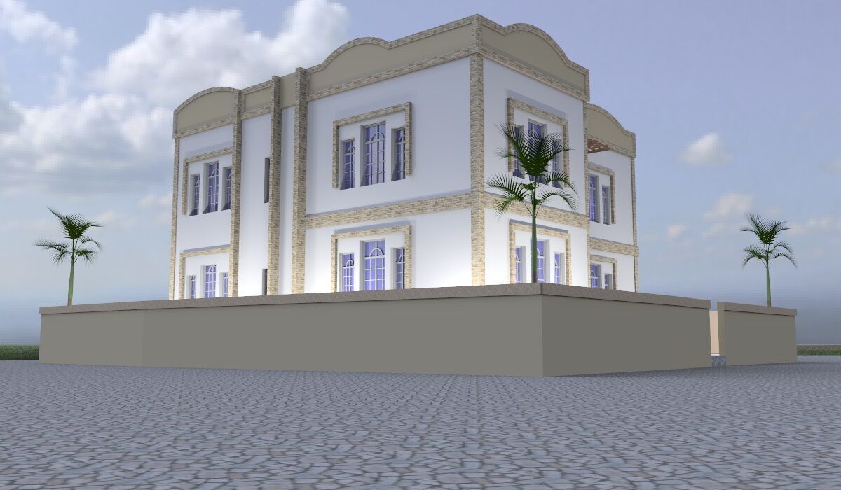 Two-Floor Residential House Project A118 3D Model 3D model_1