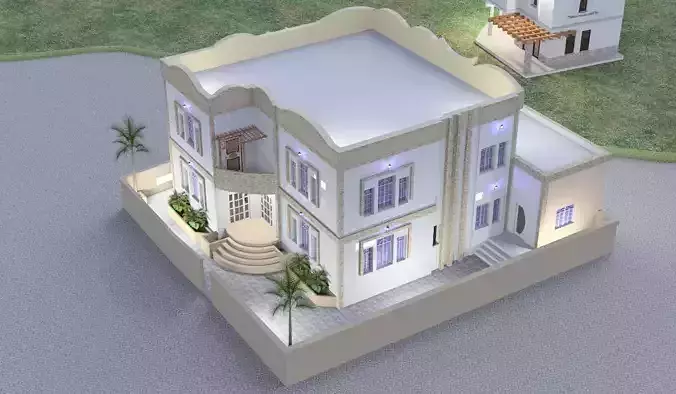 Two-Floor Residential House Project A118 3D Model