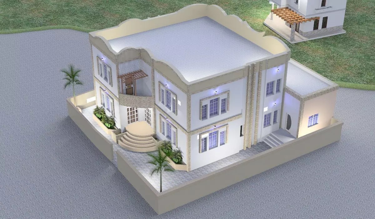 Two-Floor Residential House Project A118 3D Model 3D model_0