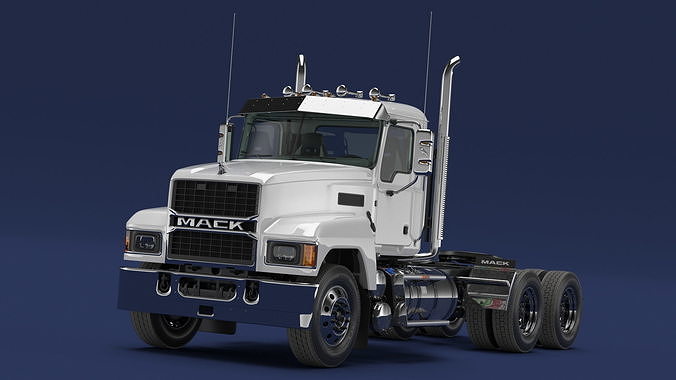 Mack Cargo Truck White 3D model