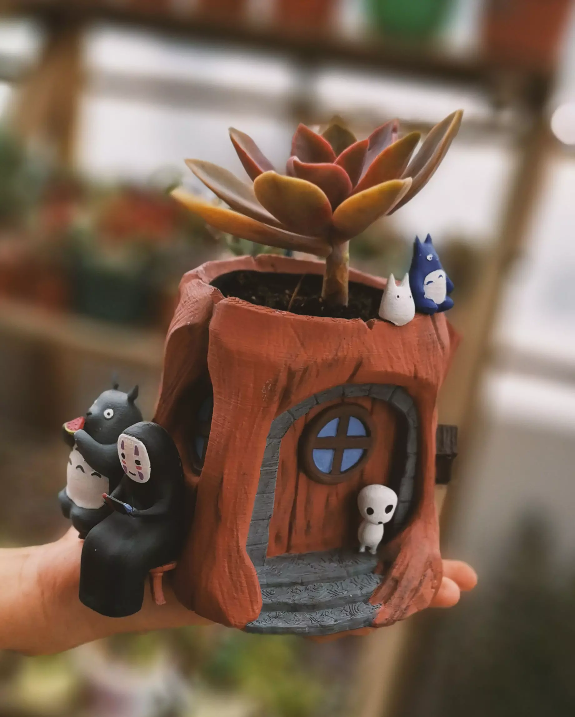 Totoro Treehouse 3D Printable Organizer and Flower Pot 3D print model_0
