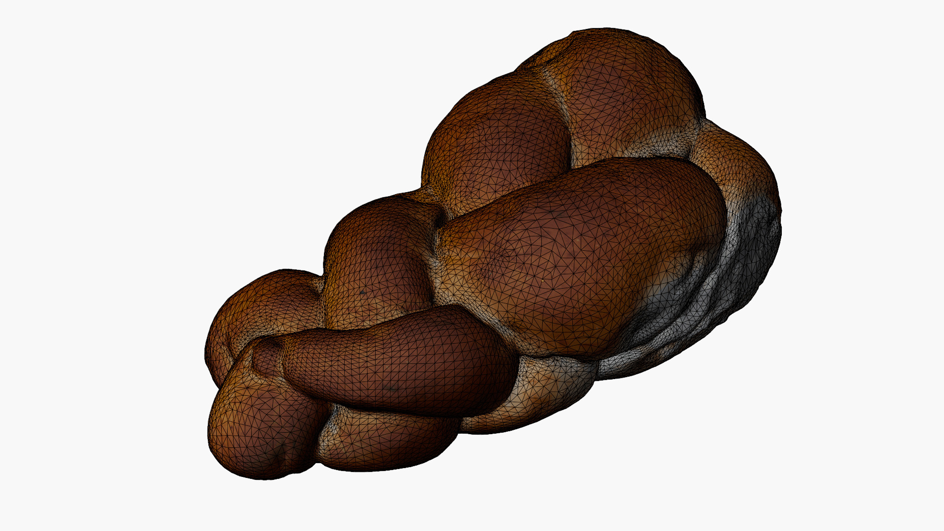 Challah Low-poly 3D model_6
