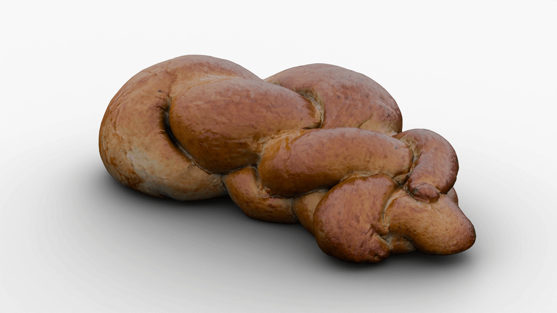 Challah Low-poly 3D model_2