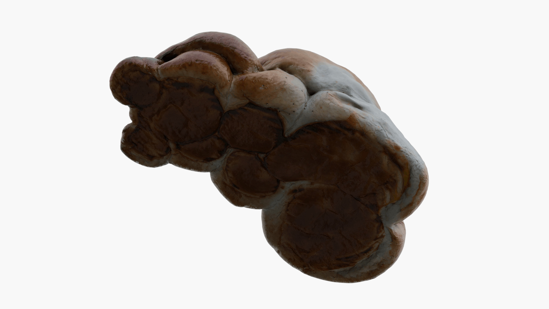Challah Low-poly 3D model_4