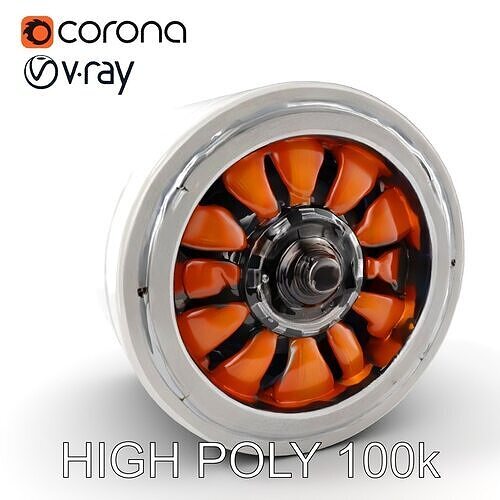 Electric Motor D Model Pack Low-poly 3D model