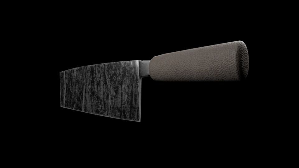 A hatchet Low-poly 3D model_2