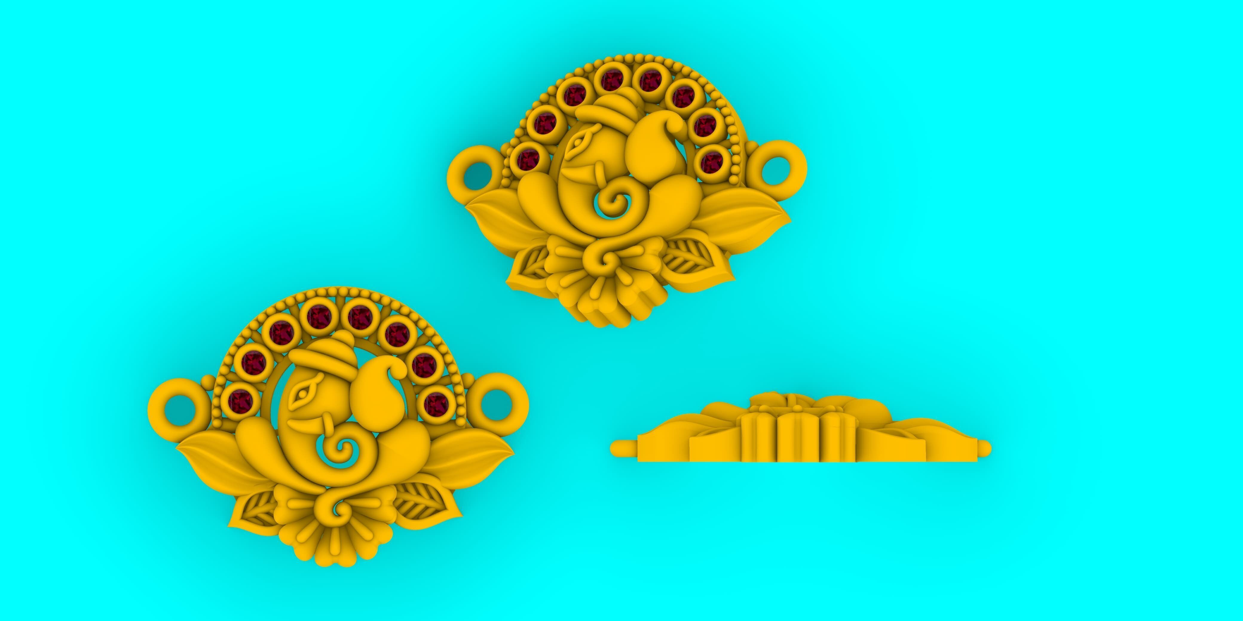 Rakhi Silver  3D print model_3