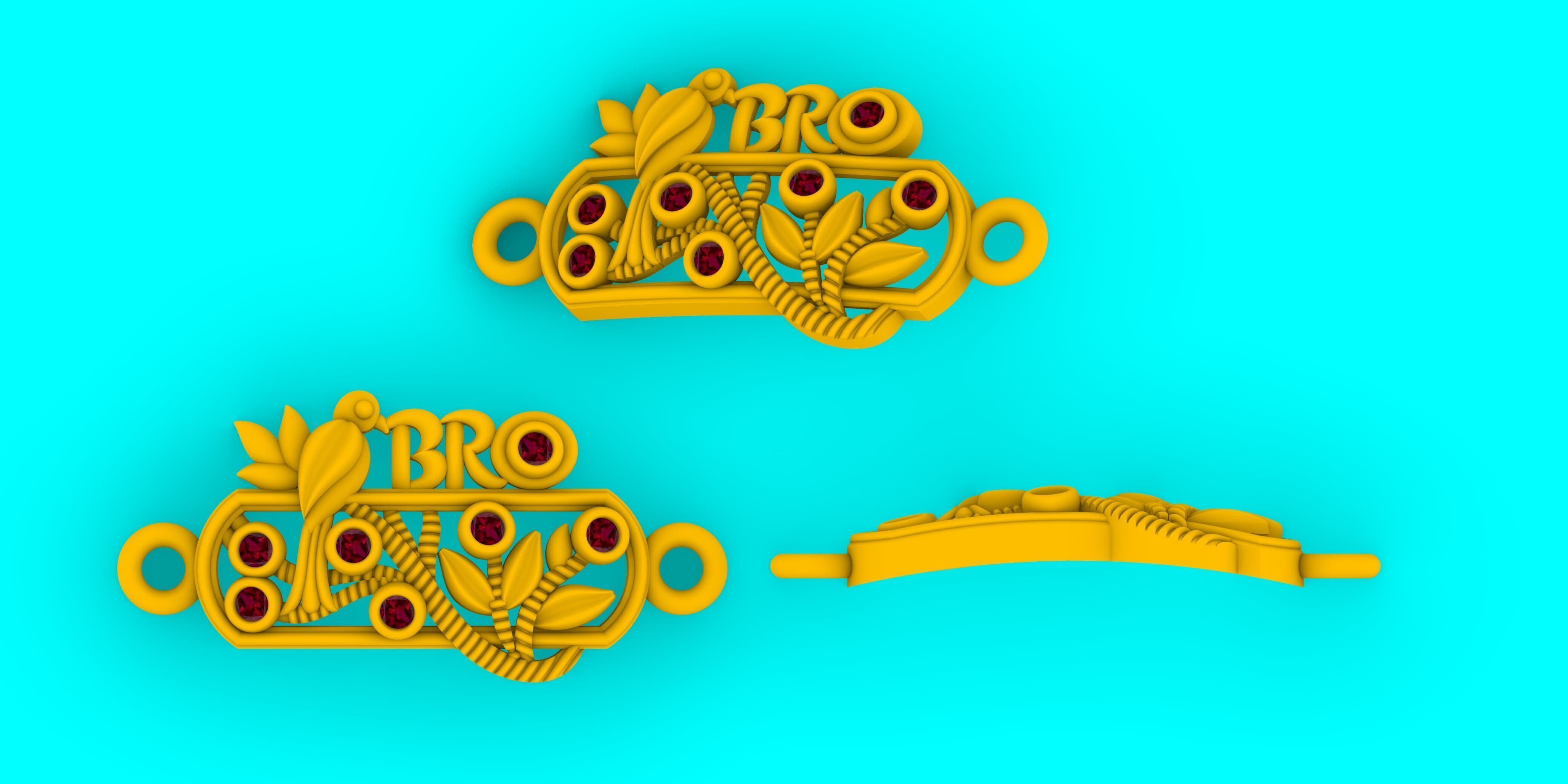 Rakhi Silver  3D print model_5