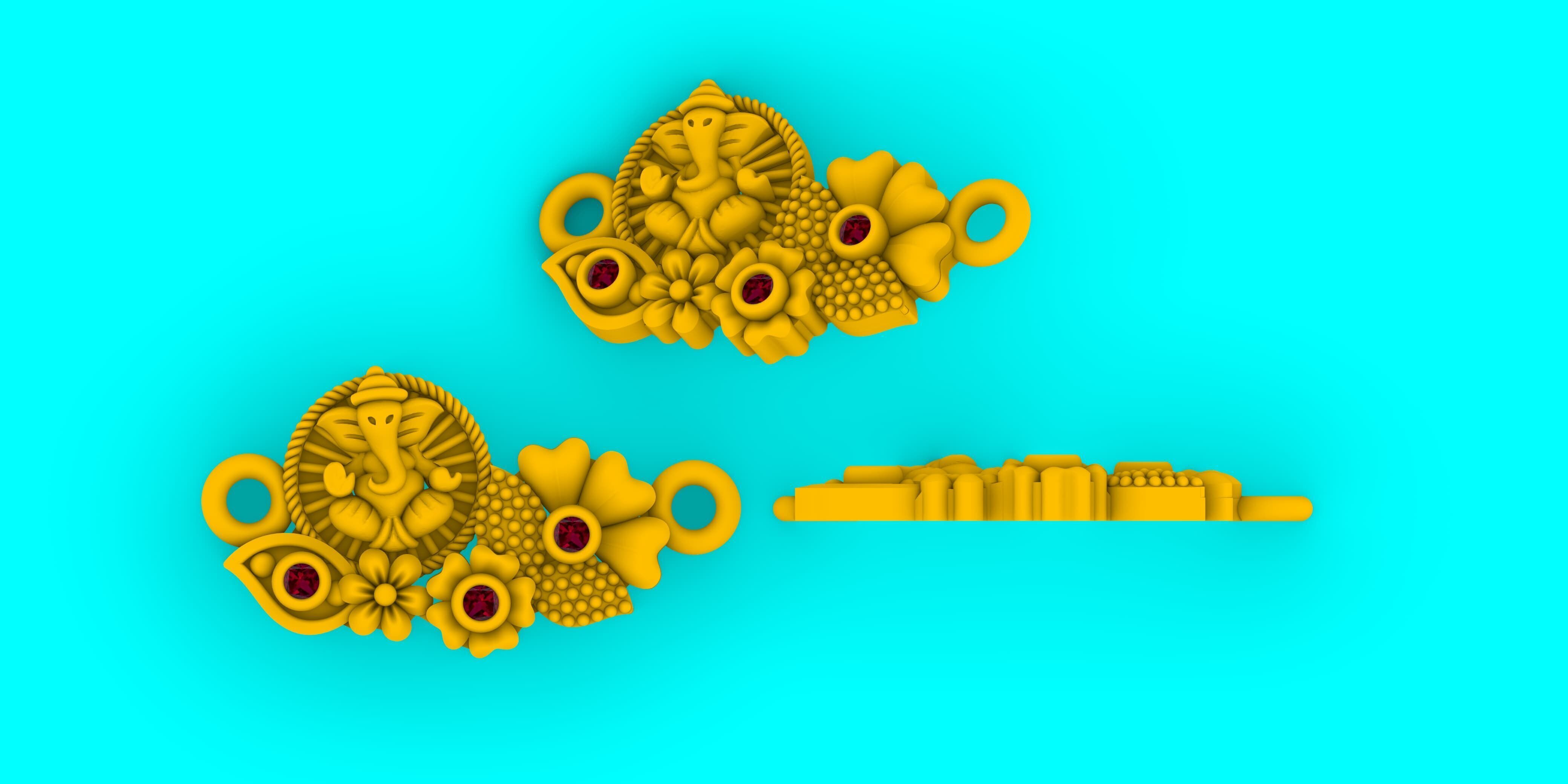 Rakhi Silver  3D print model_2