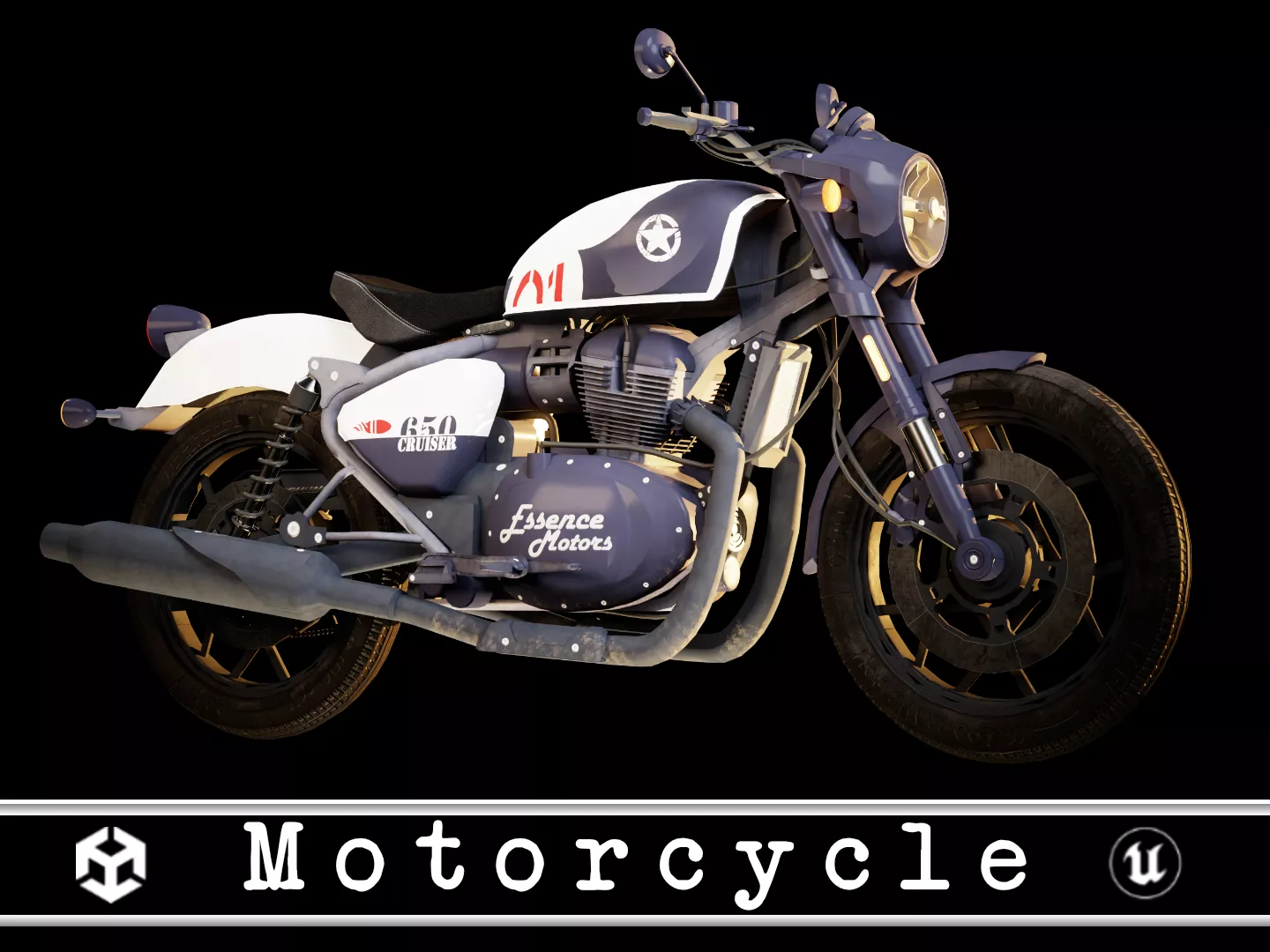 Royal Enfield Shotgun 650 Low-poly 3D model