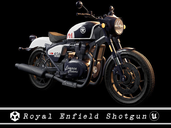 Royal Enfield Shotgun 650  Low-poly 3D model