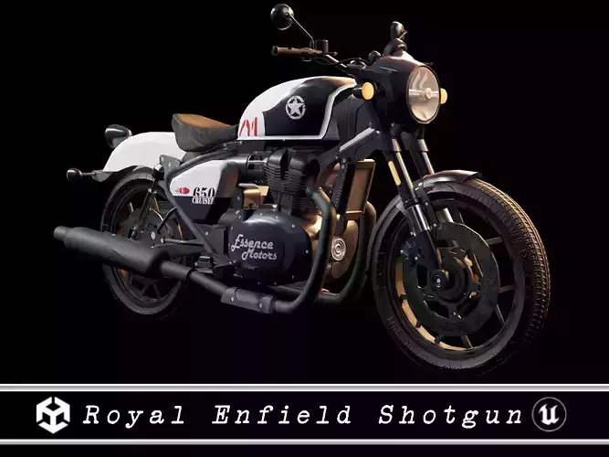Royal Enfield Shotgun 650  Low-poly 3D model