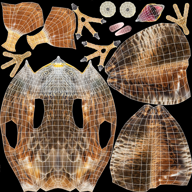 Red Kite Low-poly 3D model_16