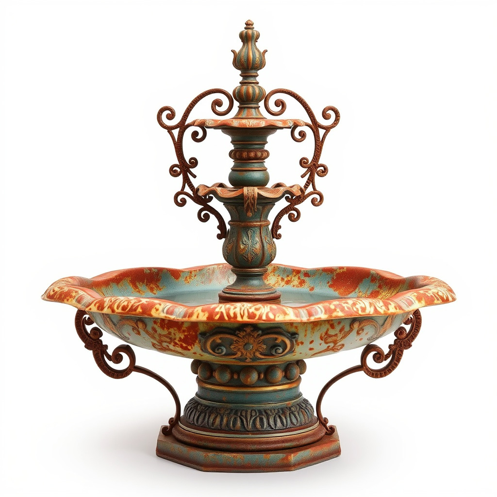 Ornate Decorative Fountain Model Pack Low-poly 3D model_2