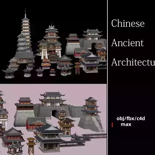 Traditional Chinese Ancient Architecture 3D Model Collection 3D model