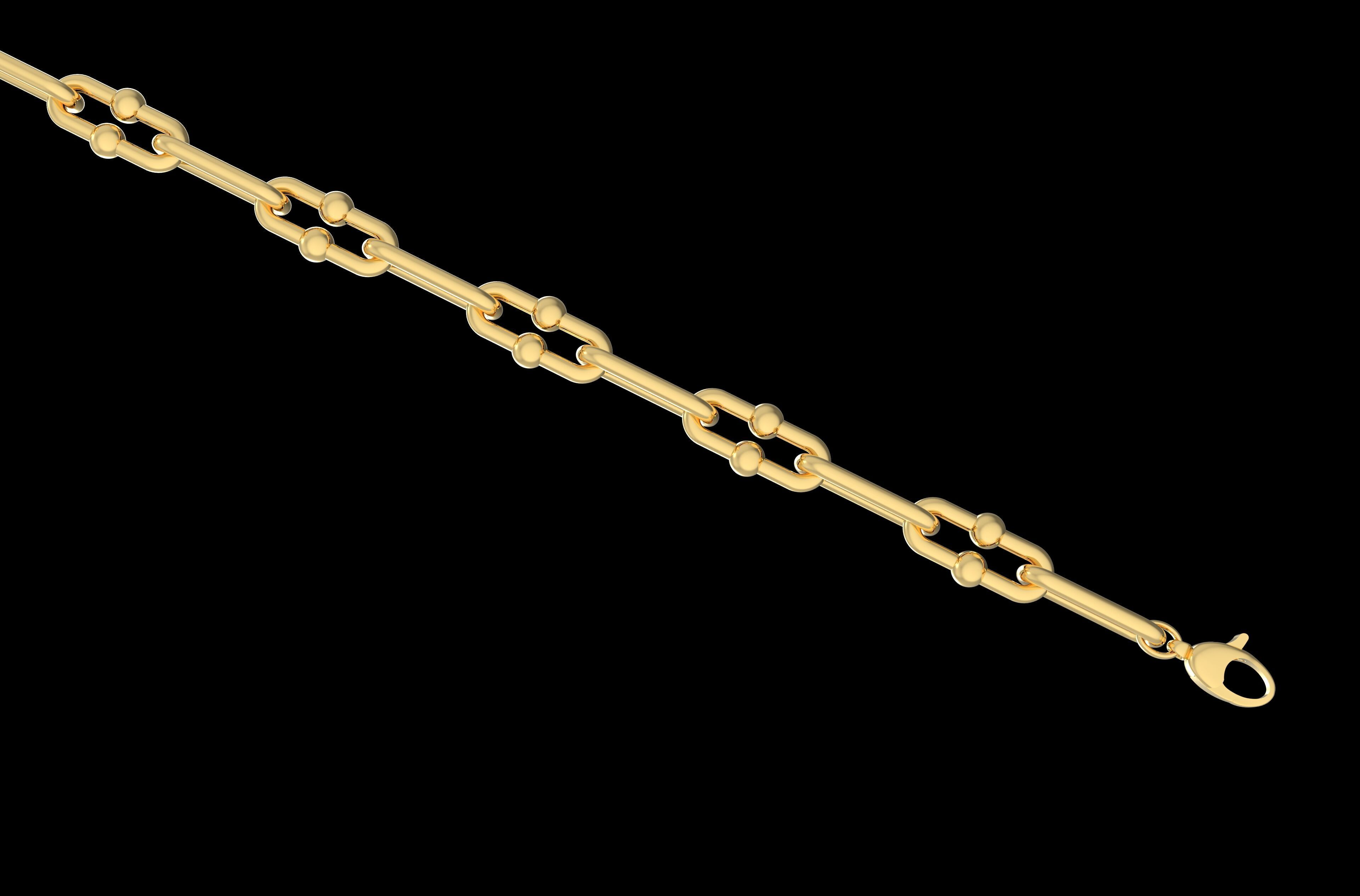 Link Chain Bracelet 3D print model_3