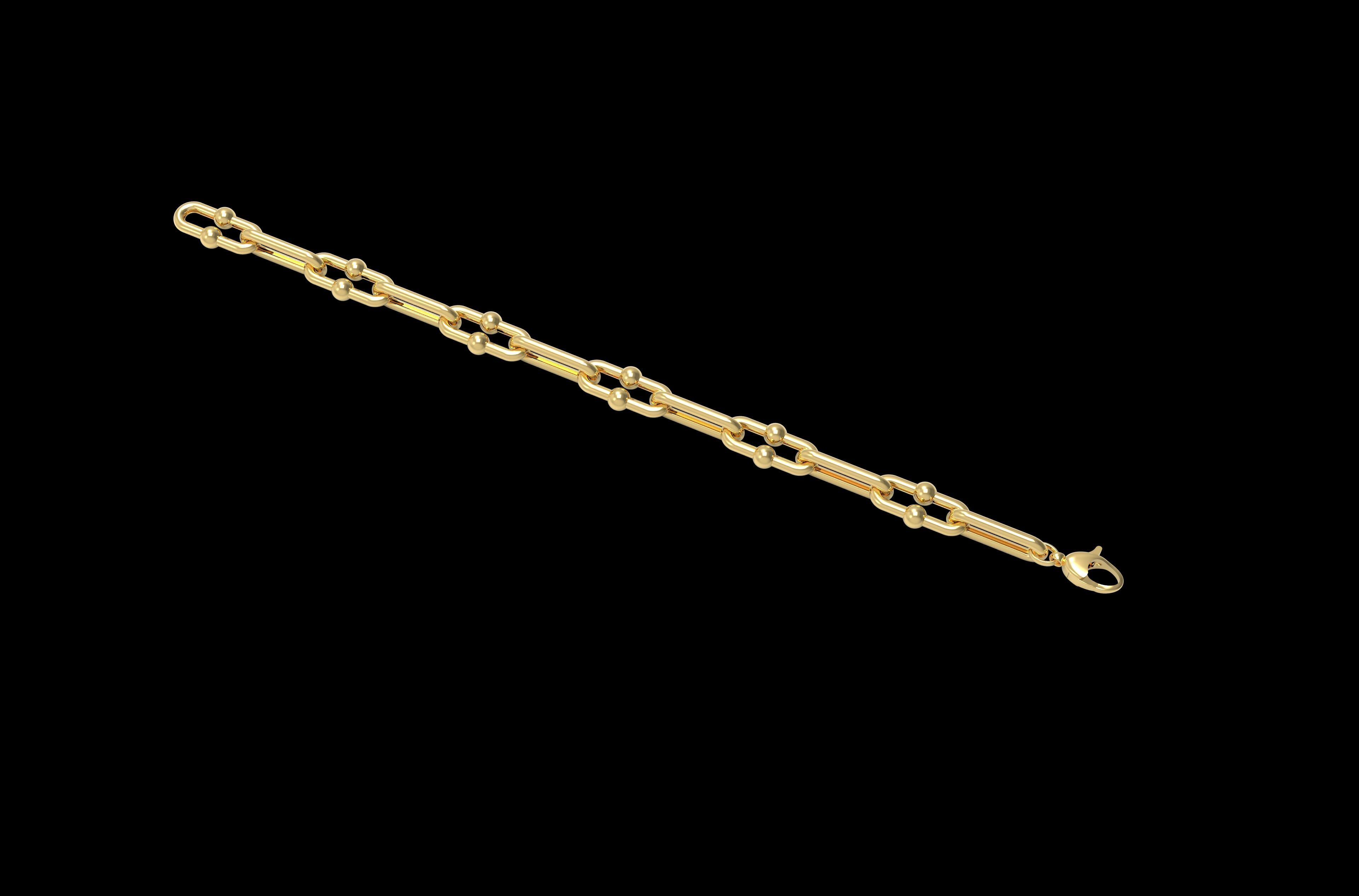 Link Chain Bracelet 3D print model_7