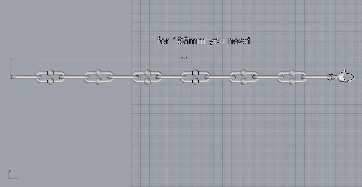 Link Chain Bracelet 3D print model_12