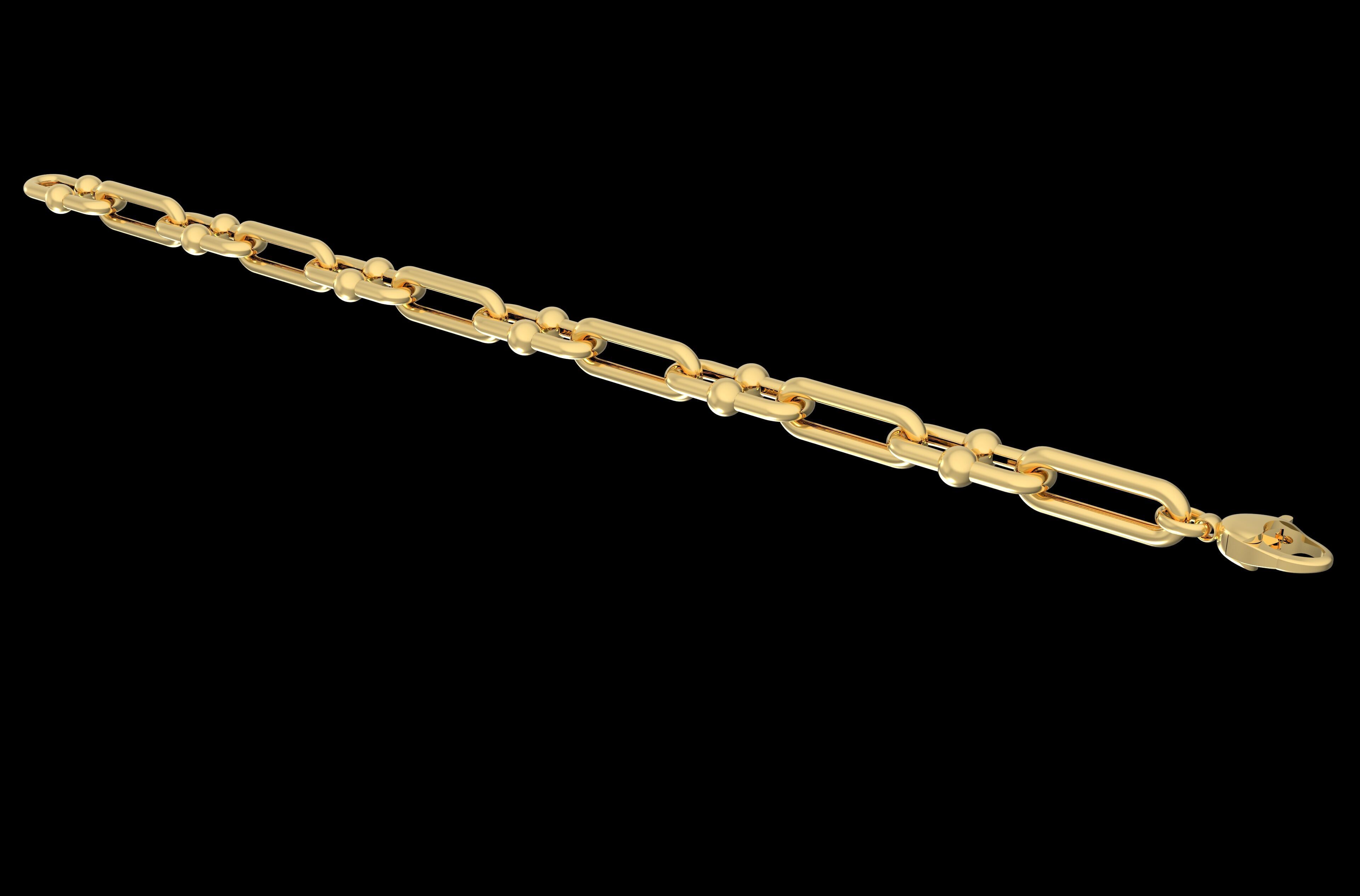 Link Chain Bracelet 3D print model_6