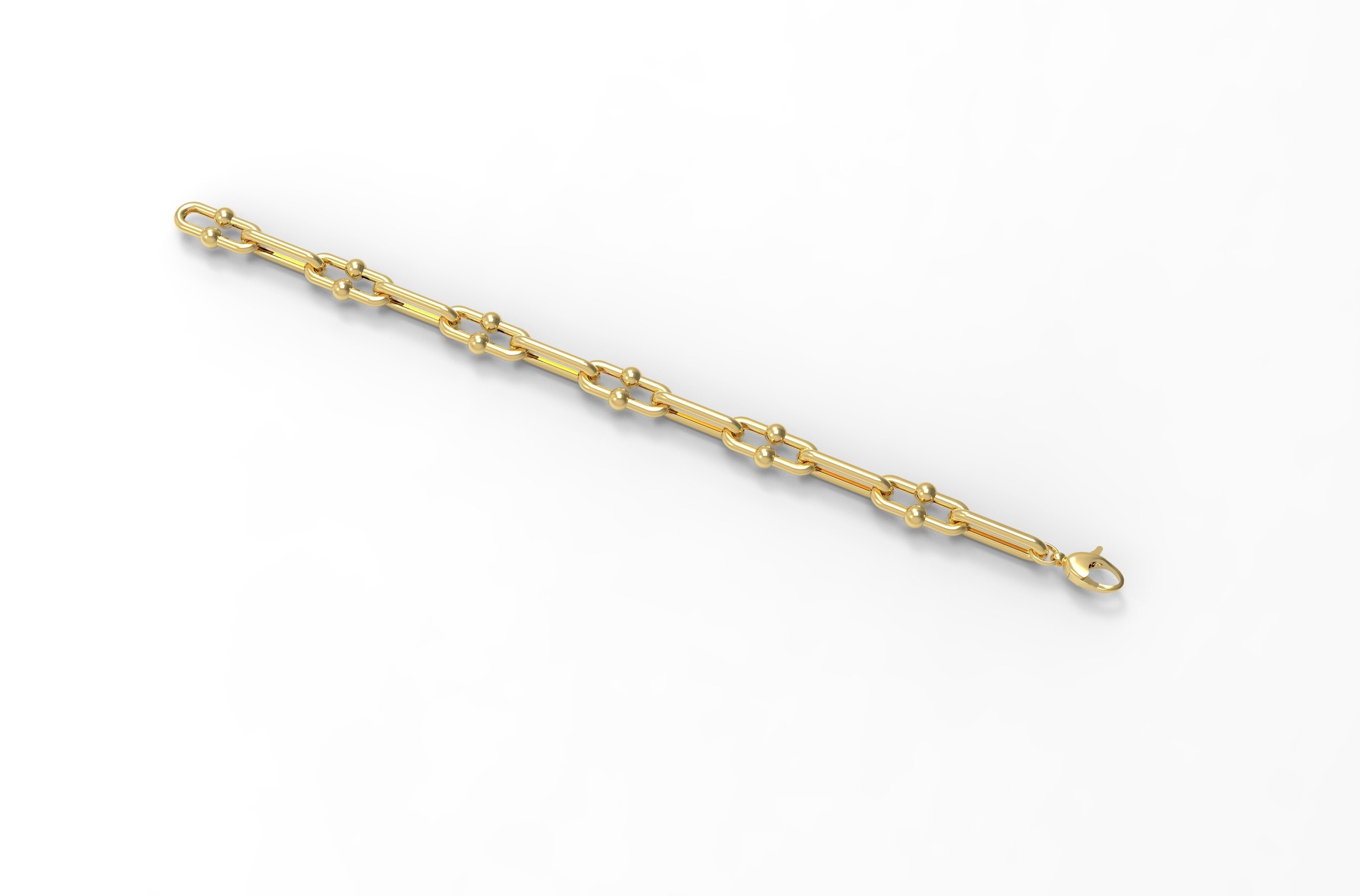 Link Chain Bracelet 3D print model_9