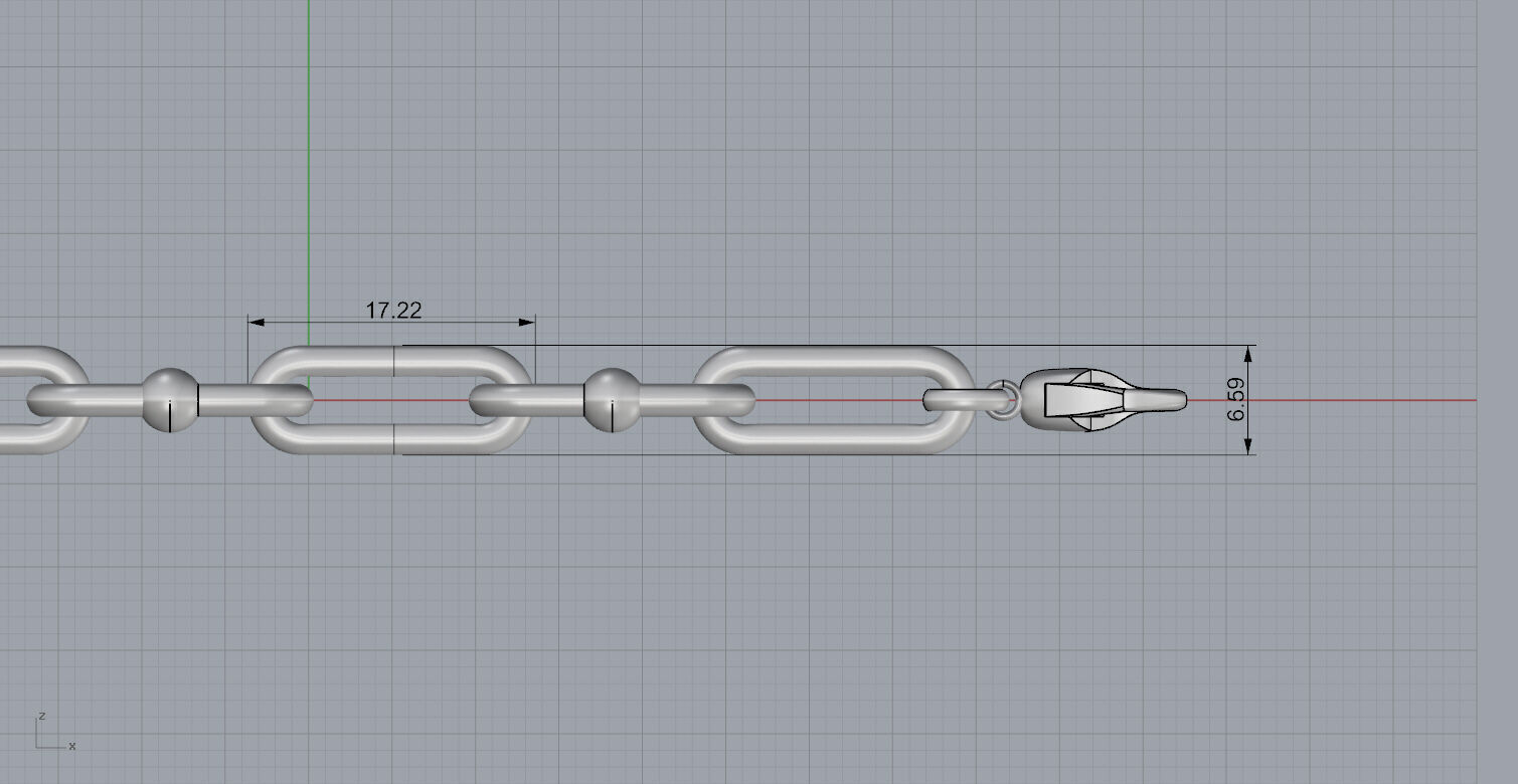 Link Chain Bracelet 3D print model_10