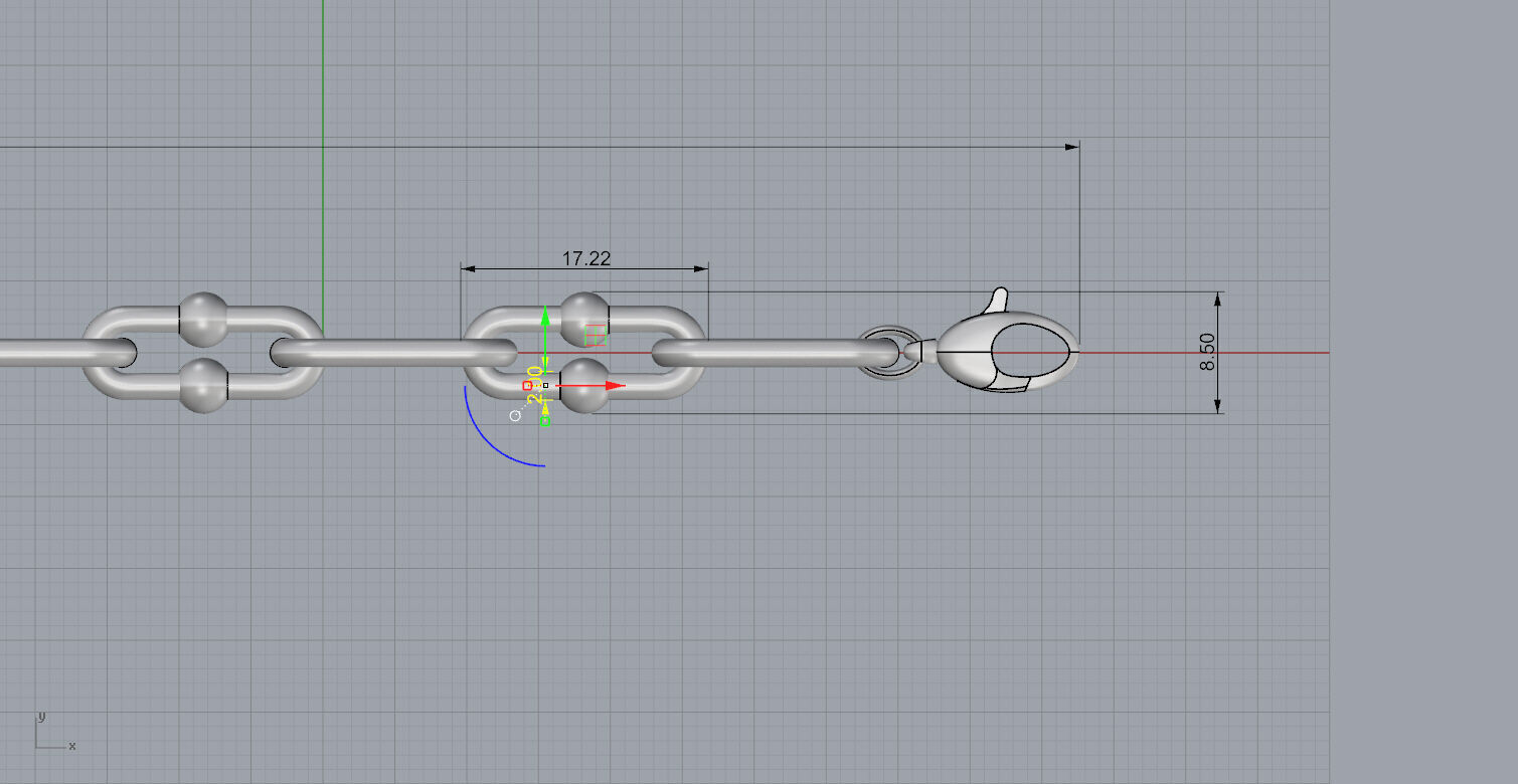 Link Chain Bracelet 3D print model_11