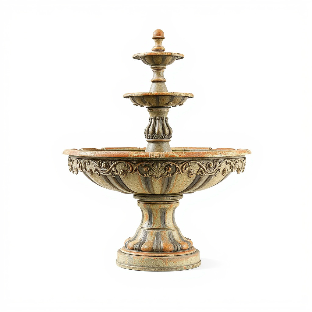 Classic Outdoor Fountain Model Pack Low-poly 3D model_2