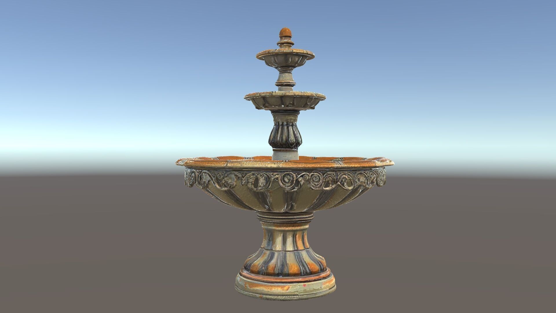 Classic Outdoor Fountain Model Pack Low-poly 3D model_5