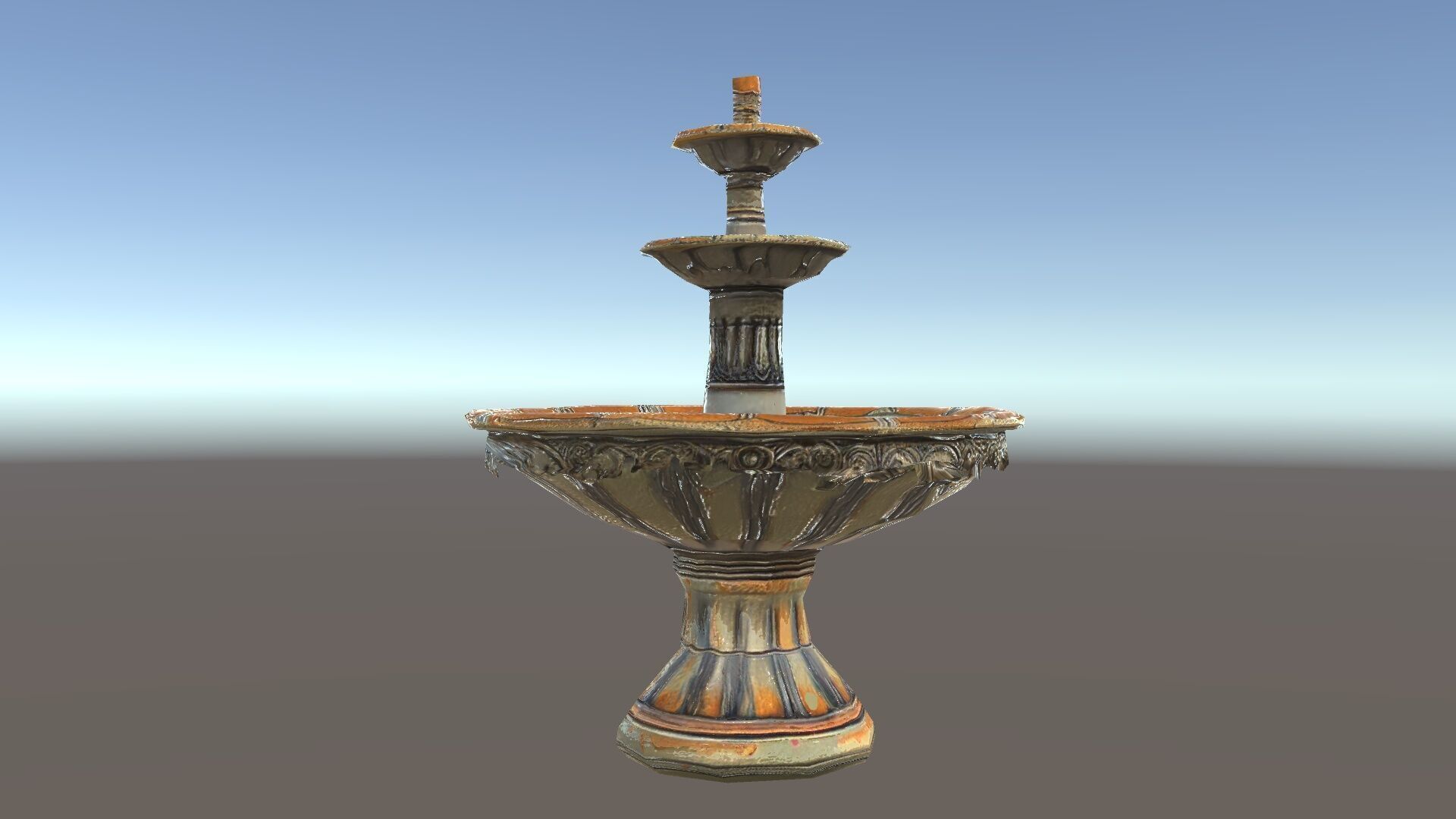 Classic Outdoor Fountain Model Pack Low-poly 3D model_34