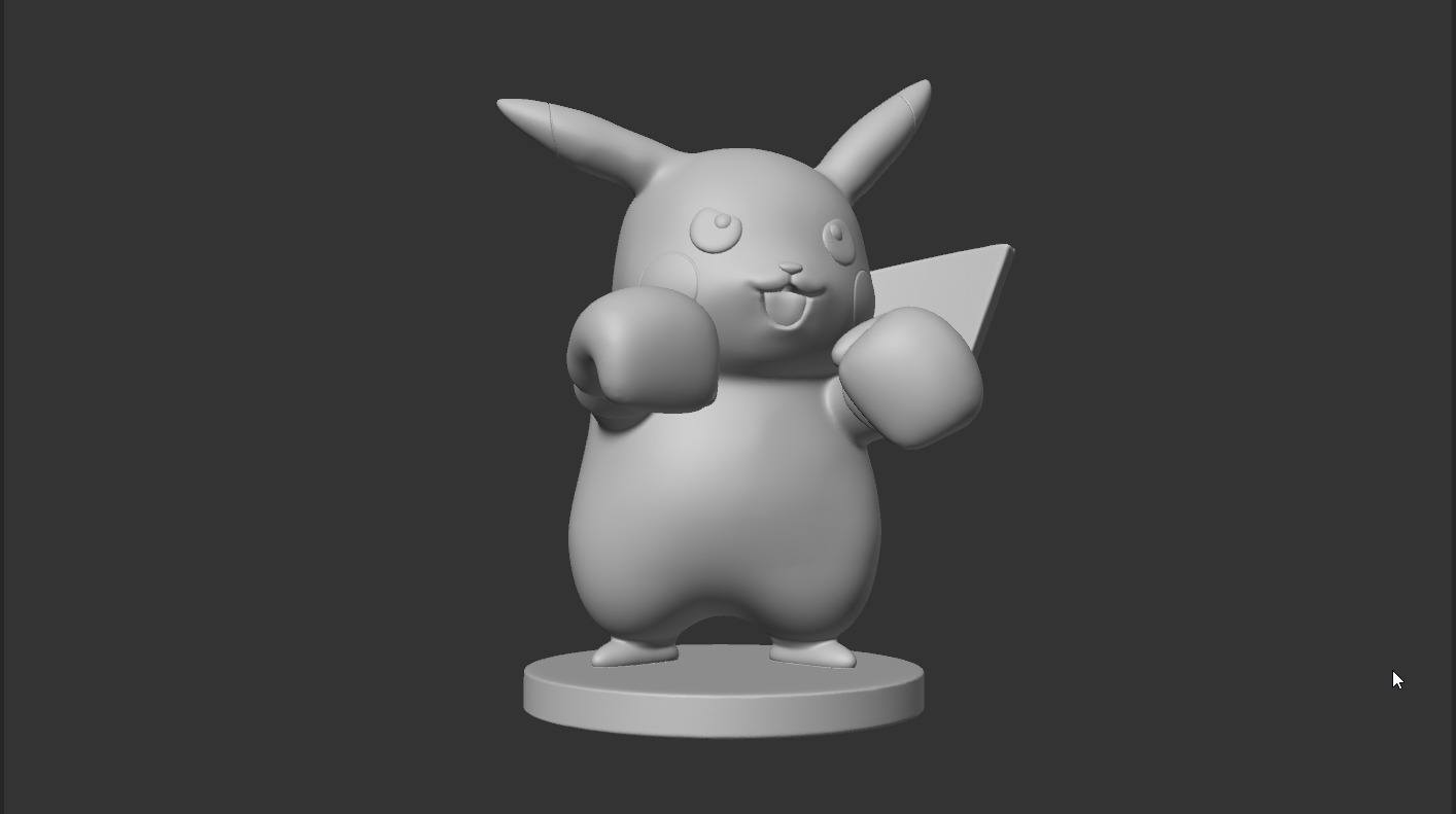 Boxing Pikachu 3D Printable Battle Pose Figure 3D print model_1