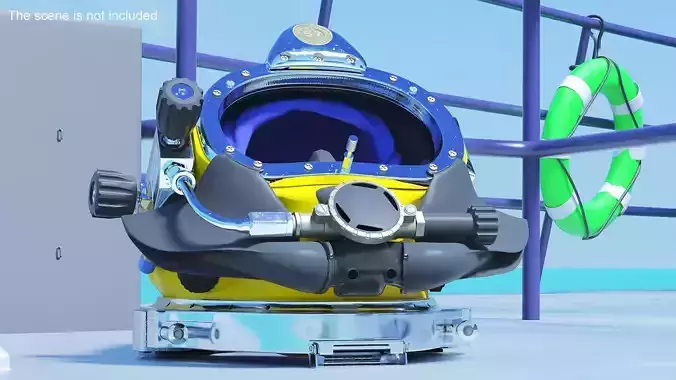 Kirby Morgan 57 Commercial Diving Helmet 3D model