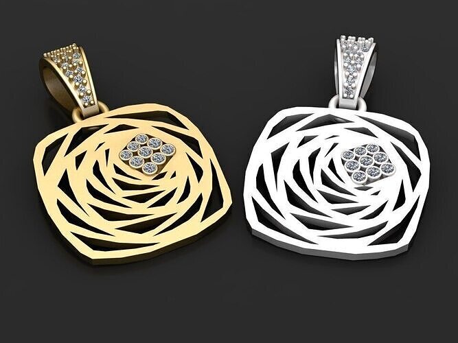  DIAMOUND GOLD PEDNDANT 3D print model