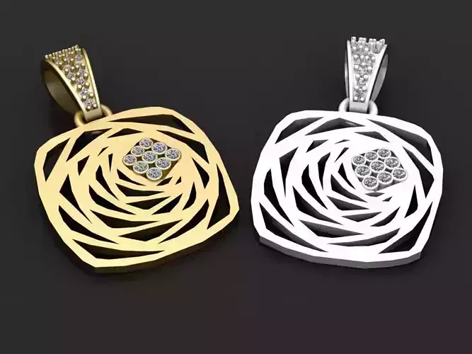  DIAMOUND GOLD PEDNDANT 3D print model
